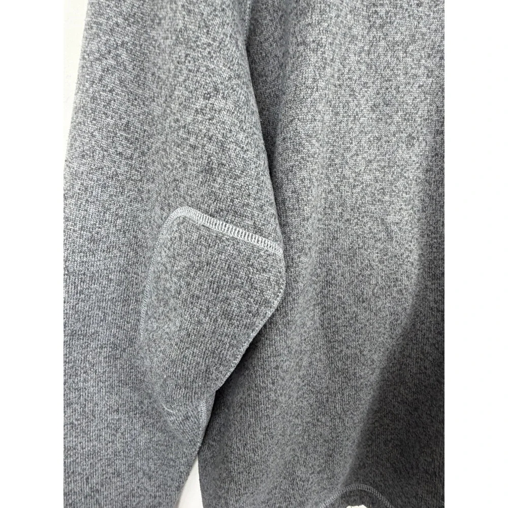 The North Face Full Zip Hooded Fleece Jacket Gray Heather Sherpa Lined Men's XL